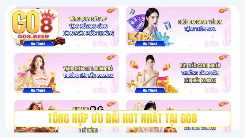 Tổng hợp ưu đãi hot nhất tại GO8